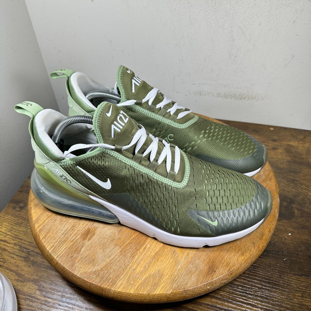 Nike Air Max 270 Olive Green White Mens Running Shoes FJ0680-222 Size 12